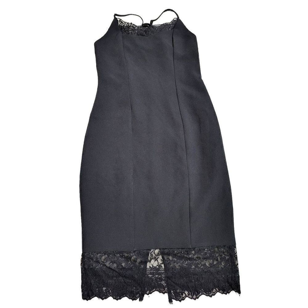 Express Lace Trim Mini Dress